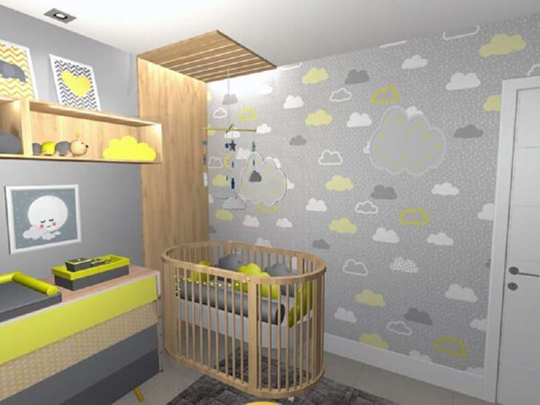 85- Berço oval pequeno decora o quarto do bebê nos primeiros meses de vida. Fonte: Fazzio Arquitetura