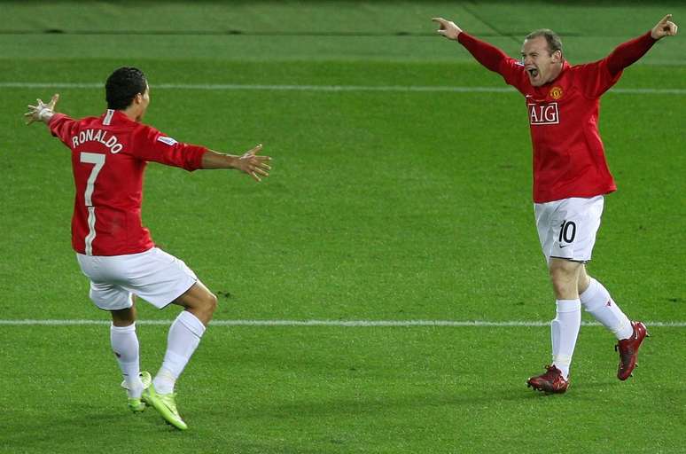 Wayne Rooney e Cristiano Ronaldo jogaram juntos no Manchester United