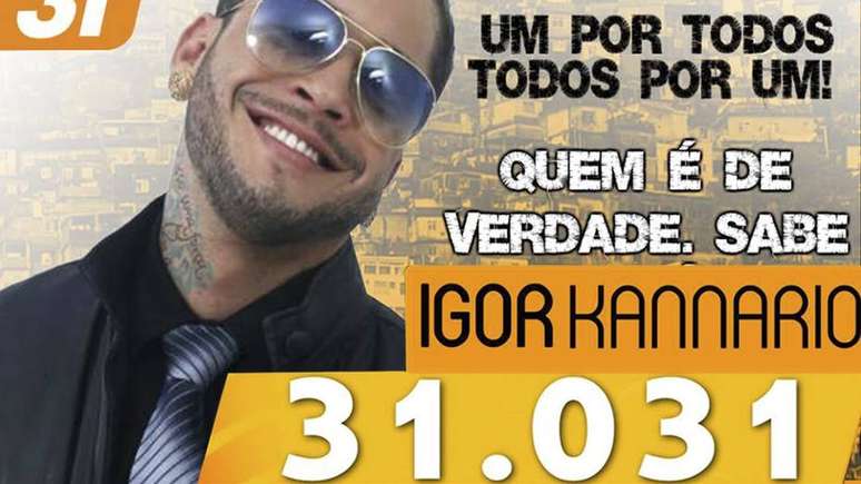 Dono do hit 'Tudo Nosso, Nada Deles', o pagodeiro soteropoliano Igor Kannário já foi até banido por dois anos do Carnaval de Salvador devido ao conteúdo 'marginal' de suas letras. Candidato a vereador pelo PHS, o 'Príncipe do Gueto', como é conhecido localmente, colheu os frutos da popularidade: foi eleito vereador na capital baiana com 11.432 votos, ficando na 14ª colocação