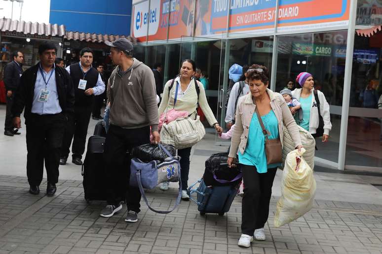 Imigrantes venezuelanos chegam a Lima
 23/8/2018    REUTERS/Guadalupe Pardo 