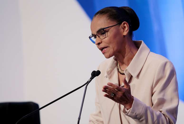 Candidata da Rede à Presidência, Marina Silva, durante debate realizado na Rede TV
17/08/2018 REUTERS/Paulo Whitaker