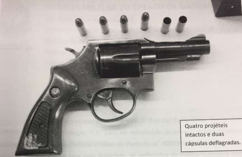 As c&aacute;psulas das balas supostamente usadas por Geovane. Ambas pertenciam aos lotes AFZ-44 e BQZ-91, ambos comprados pela Pol&iacute;cia Militar de S&atilde;o Paulo.