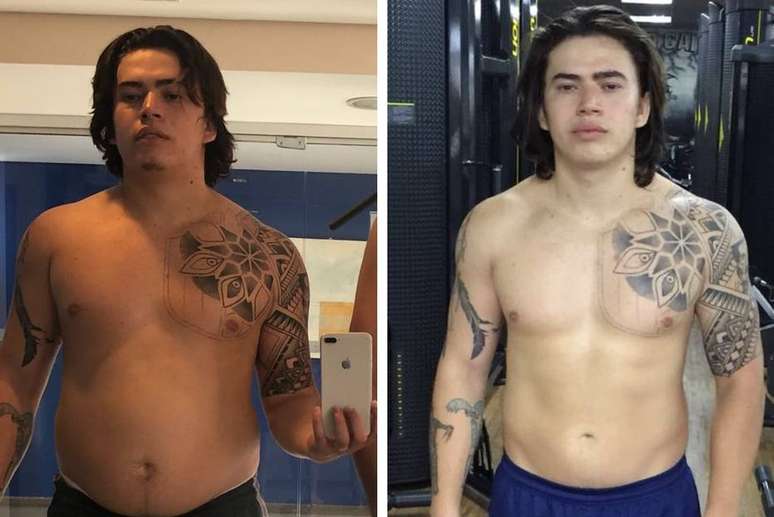 Whindersson Nunes mostra seu 'antes e depois' em foto.