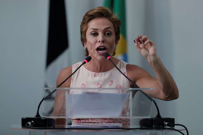 Deputada Cristiane Brasil discursa durante convenção nacional do PTB
28/07/2018
REUTERS/Ueslei Marcelino