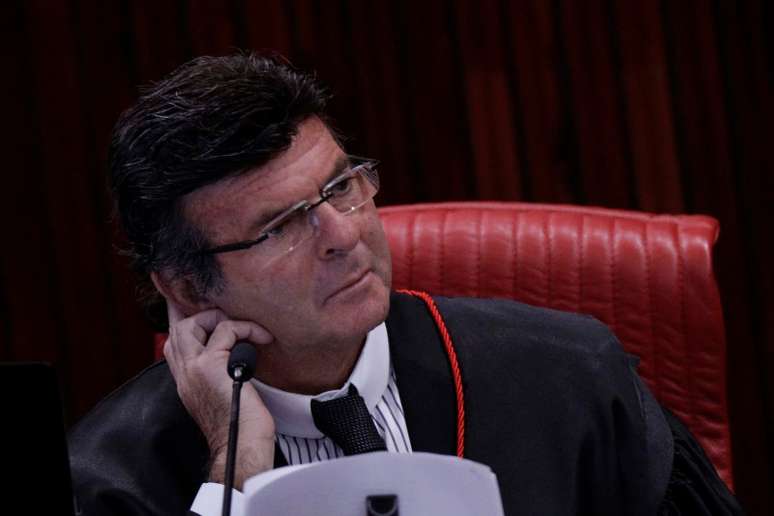 O ministro Luiz Fux durante sessão do Tribunal Superior Eleitoral