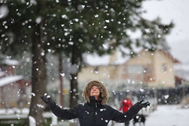 Quando cai a neve, todos voltam a ser crianças 