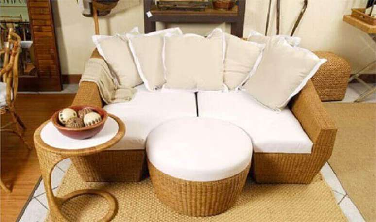 17. Os m&oacute;veis em vime podem proporcionar muito charme ao ambiente decorado &ndash; Foto: Pinterest
