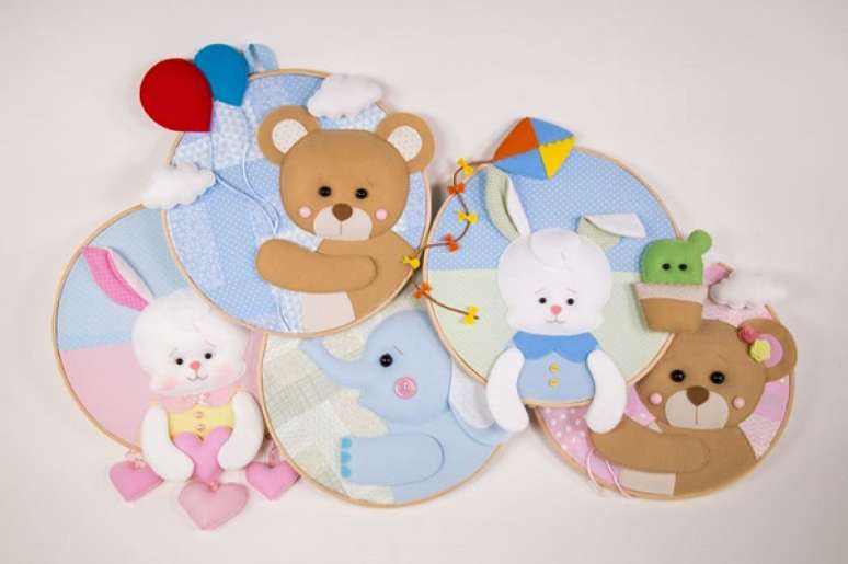 10- Decora&ccedil;&atilde;o Infantil em Feltro | Escola de Feltro