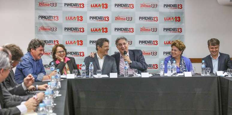 Fernando Haddad, vice de Lula, participa de reunião com reitores em Belo Horizonte, Minas Gerais, com Dilma Rousseff e o governador Fernando Pimentel.