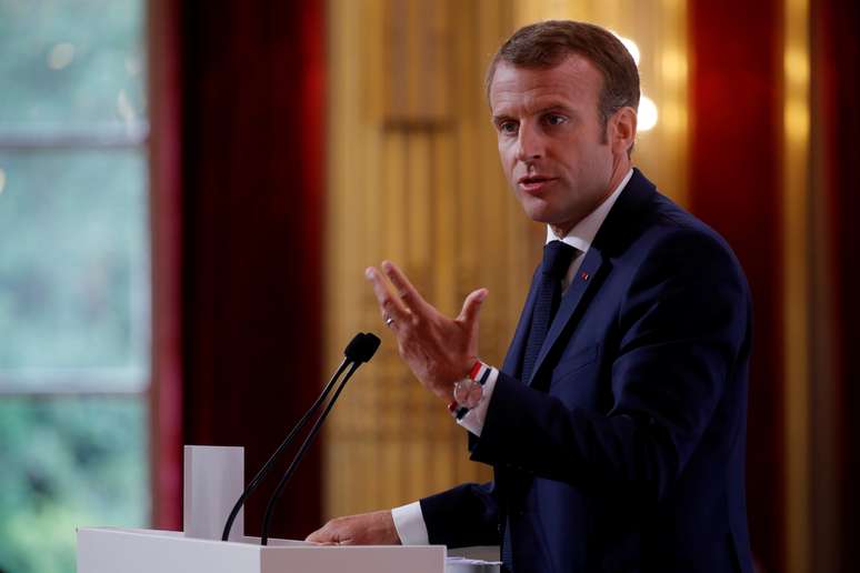 Macron faz discurso em Paris
  27/8/2018    REUTERS/Philippe Wojazer/Divulgação