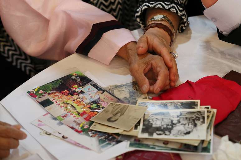 Encontro de famílias separadas pela Guerra da Coreia, na Coreia do Norte 24/08/2018 Yonhap via REUTERS