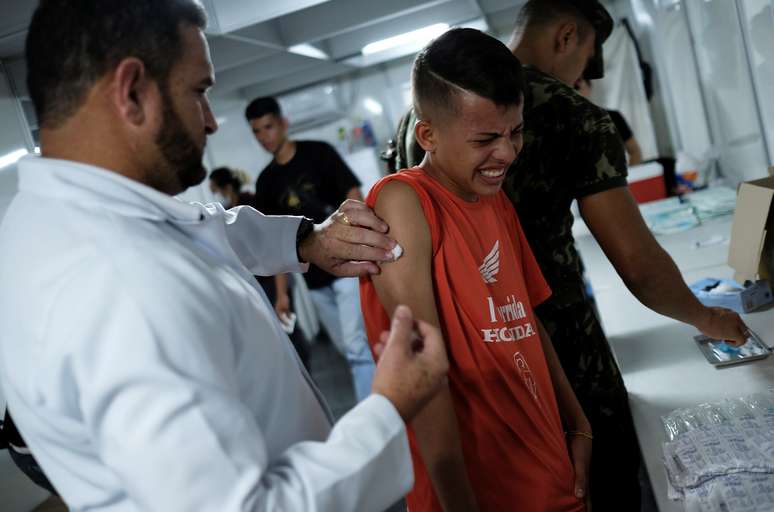 Garoto venezuelano é vacinado em Pacaraima, em Roraima
9/8/2018
REUTERS/Nacho Doce