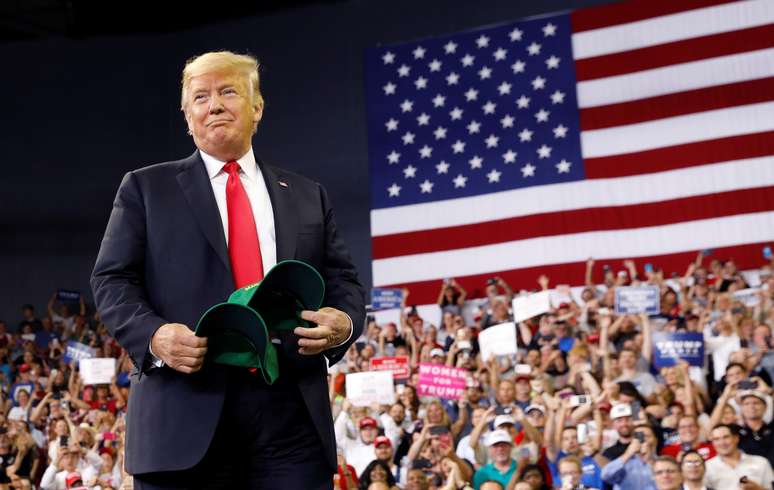 Trump durante discurso em Indiana 30/08/2018 REUTERS/Kevin Lamarque