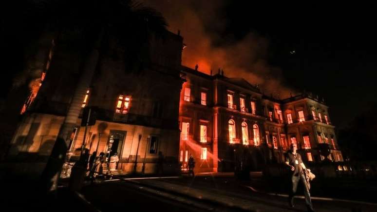 Incêndio destruiu parte do acervo do Museu Nacional