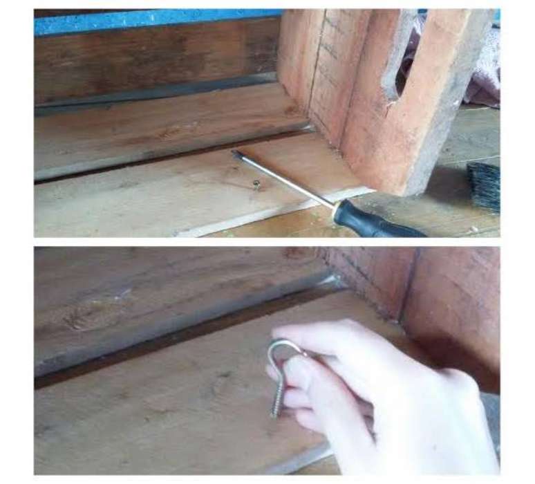 5. Os ganchinhos que você instalar no seu caixote de madeira poderão ser usados para pendurar utensílios, canecas e o que mais você quiser