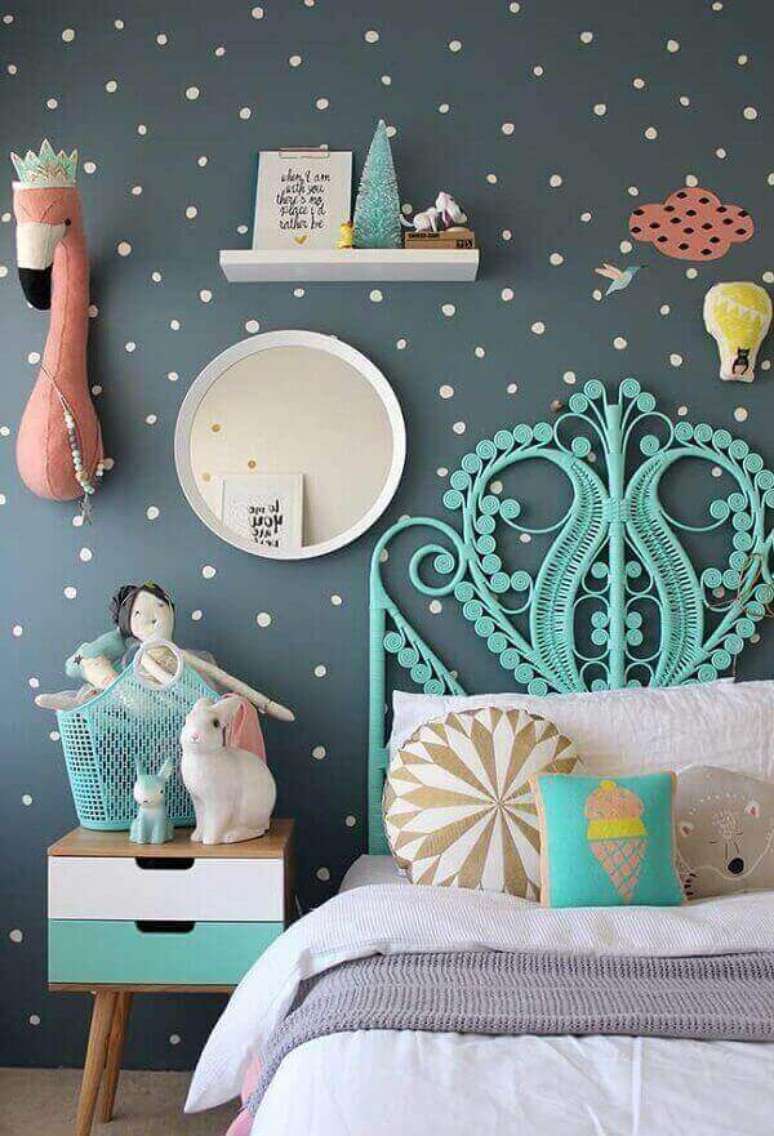 60- Quarto de criança menina com decoração delicada. Fonte: Pinterest