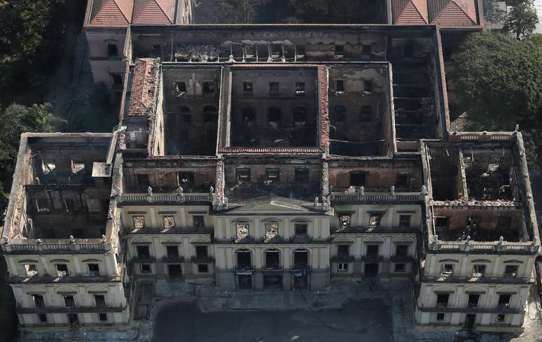 Vista aérea do Museu Nacional no Rio de Janeiro
 3/9/2018    REUTERS/Ricardo Moraes