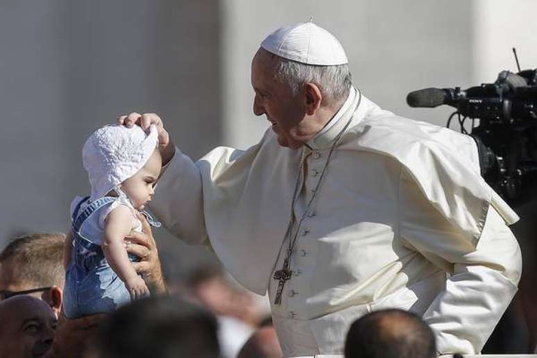 Papa Francisco durante audiência geral no Vaticano