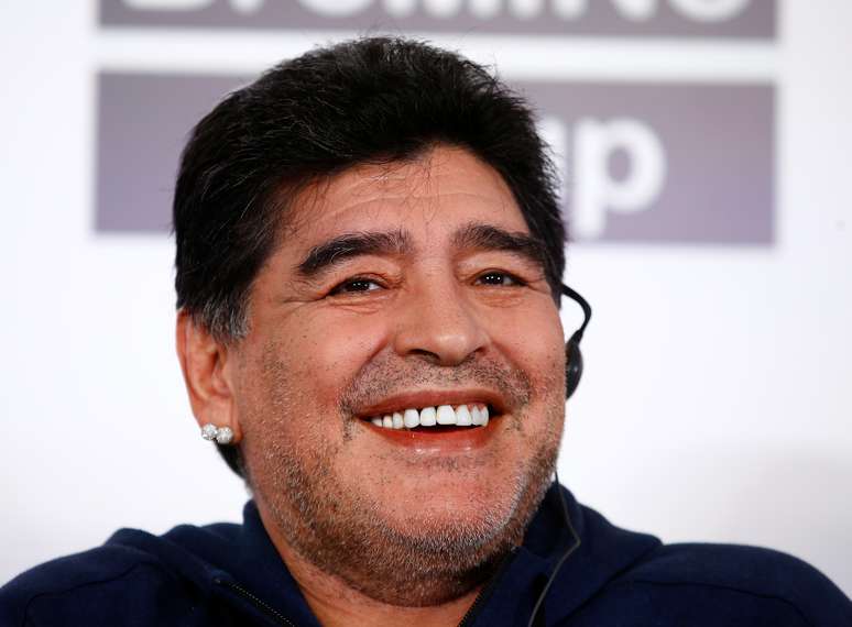 Maradona durante entrevista em Brest, na França
 16/7/2018   REUTERS/Vasily Fedosenko 