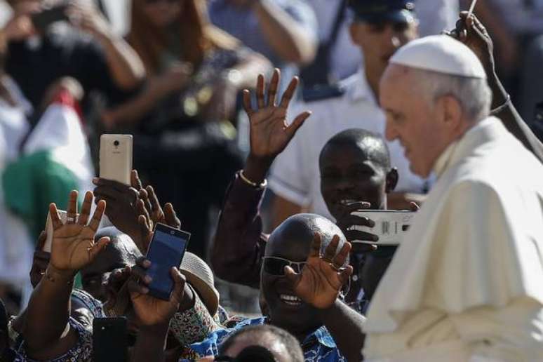 Papa Francisco durante audiência geral no Vaticano