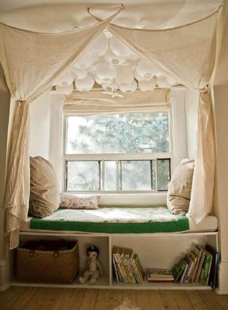35. Decora&ccedil;&atilde;o para cantinho de leitura &ndash; Foto Pinterest