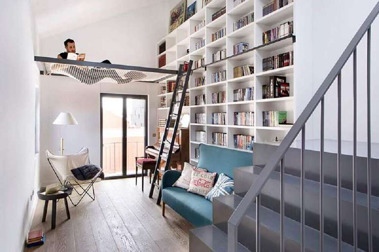 54. Decoração moderna para cantinho de leitura – Foto: Contemporist