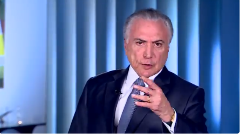 Presidente Michel Temer publicou novo vídeo, nesta quinta-feira (6), criticando propagando eleitoral de Geraldo Alckmin (PSDB)