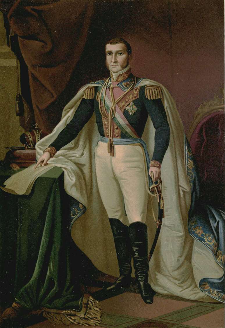 Agustín de Iturbide foi declarado imperador do México como Agustín I após independência da Espanha