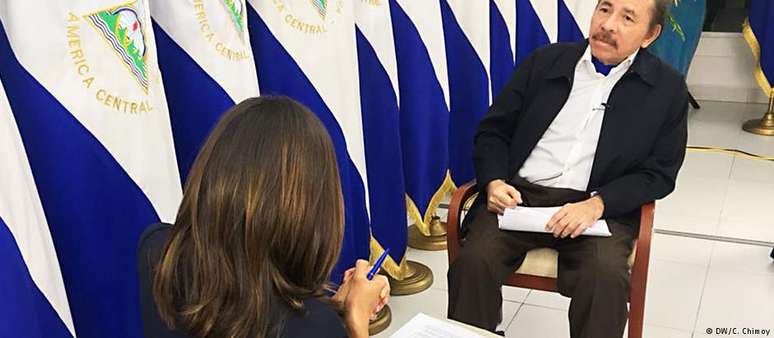 Ortega foi entrevistado pela jornalista Carolina Chimoy nesta quinta-feira (06/09), na capital nicaraguense