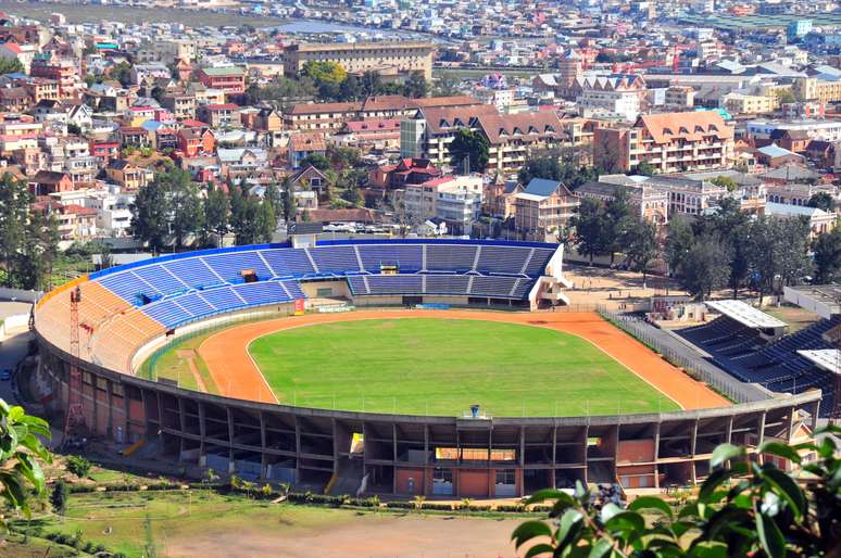 Vista do Estádio Municipal Mahamasina, em Antananarivo, capital de Madagascar