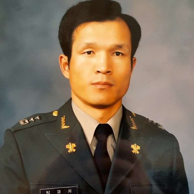 Park Chae-seo, ainda como capitão no exército sul-coreano. Ele chegou a ser major, antes de atuar como espião