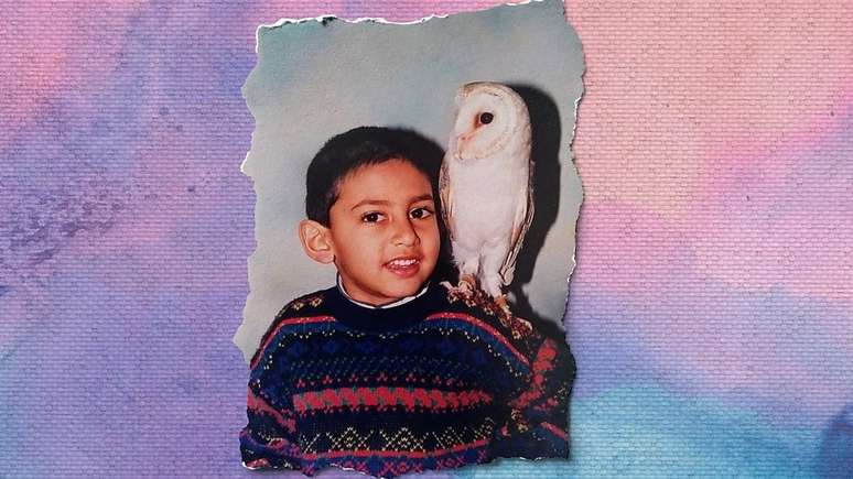 Jaabir na infância; depressão começou a se manifestar após a morte do pai, quando ele tinha 12 anos