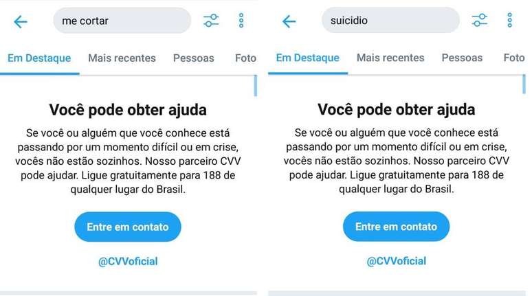 Twitter tem novo serviço para ajudar na prevenção do suicídio.