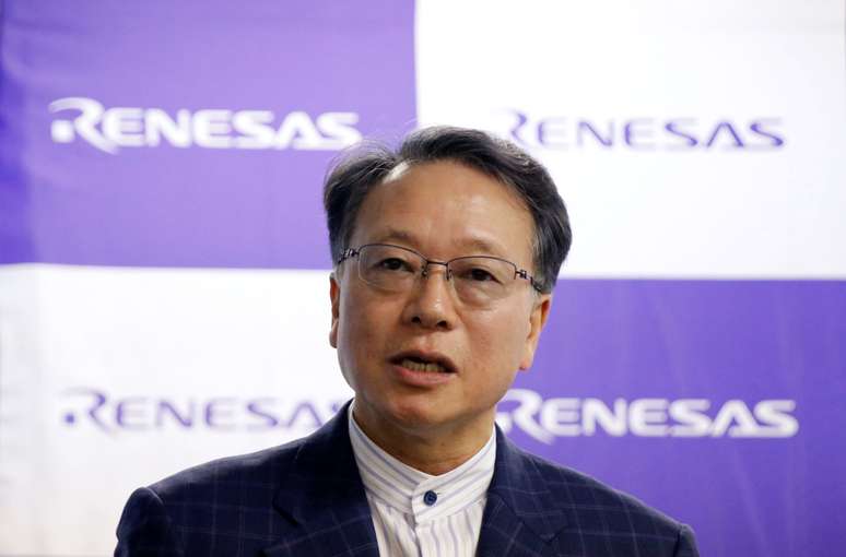 Presidente-executivo da Renesas, Bunsei Kure, durante coletiva de imprensa em Tóquio, Japão
11/09/2018  REUTERS/Toru Hanai