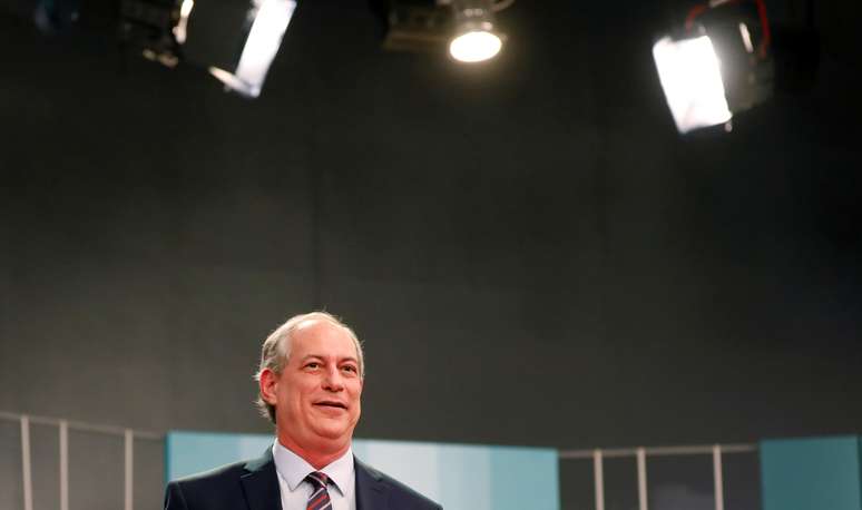 Candidato do PDT &agrave; Presid&ecirc;ncia, Ciro Gomes, durante debate em S&atilde;o Paulo
09/09/2018 REUTERS/Nacho Doce 