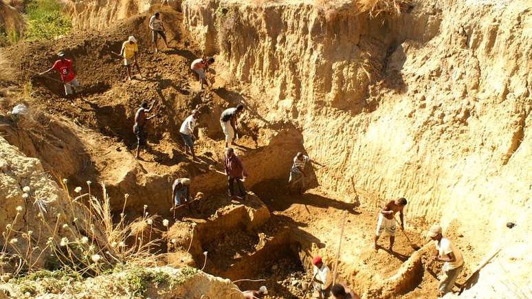 Os ossos dos elefantes fora encontrados por pesquisadores nessa região de Madagascar