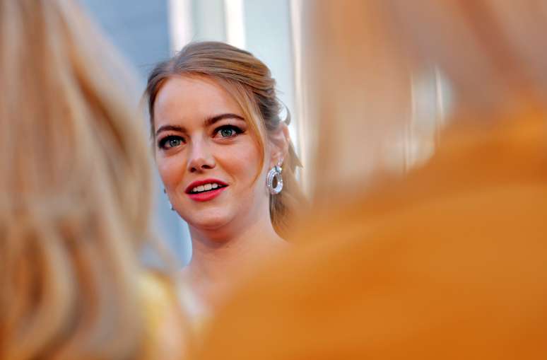 Emma Stone em lançamento de  "Maniac" em Londres
 13/9/2018   REUTERS/Eddie Keogh 