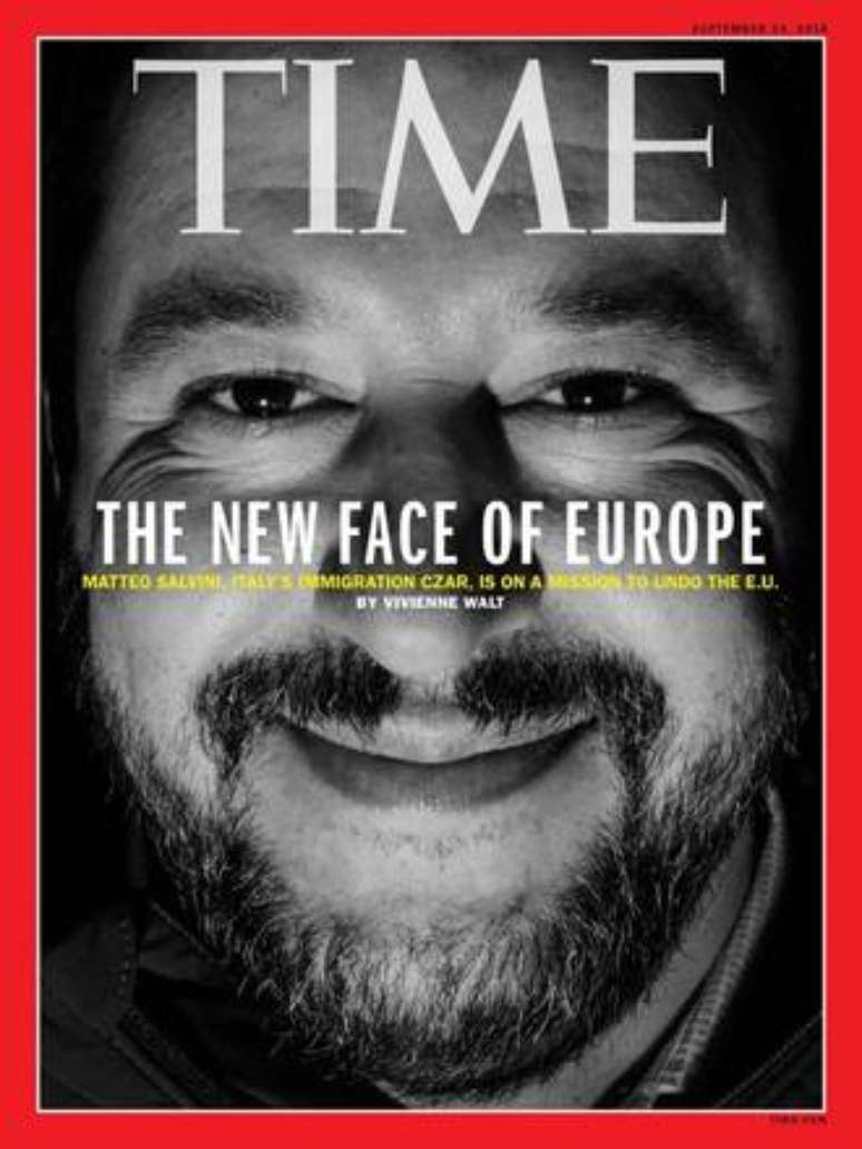 Capa da revista 'Time' com Matteo Salvini