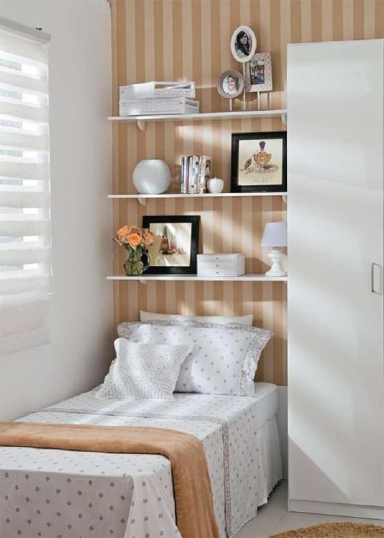 3. As prateleiras para quarto pequenos s&atilde;o &oacute;timas para auxilar na organiza&ccedil;&atilde;o