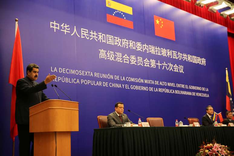 Presidente da Venezuela, Nicolás Maduro, durante evento em Pequim 14/09/2018 Palácio Miraflores/Divulgação via Reuters