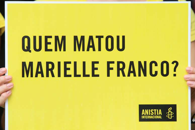 Ato promovido pela Anistia Internacional, em junho de 2018, questionava assassinato de Marielle