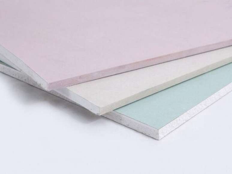 6- Existem 3 tipos de chapas de drywall com fun&ccedil;&otilde;es diferentes. Fonte: zap em casa