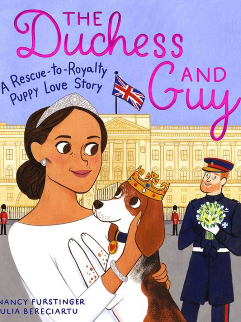 The Duchess and Guy: A Rescue-to-Royalty Puppy Love Story, livro de ilustra&ccedil;&otilde;es sobre c&atilde;o de Meghan Markle.