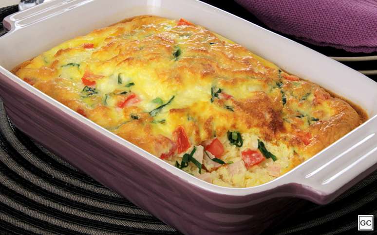 Omelete de forno com couve 
