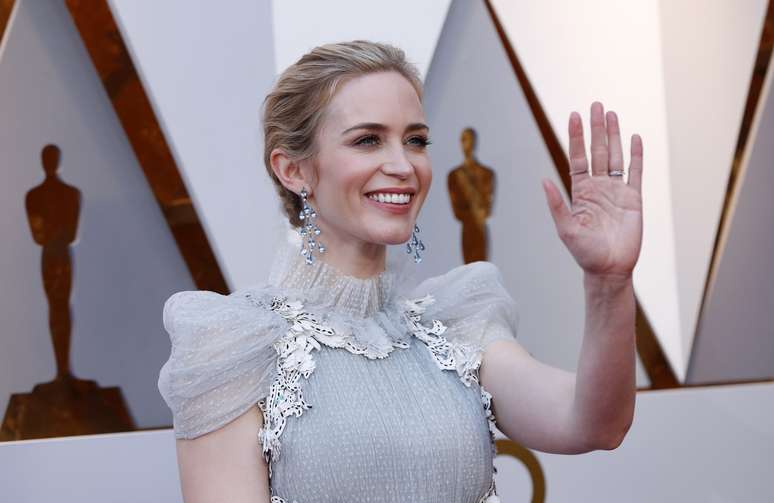 Emily Blunt durante cerim&ocirc;nia do Oscar em Hollywood 04/03/2018 REUTERS/Mario Anzuoni