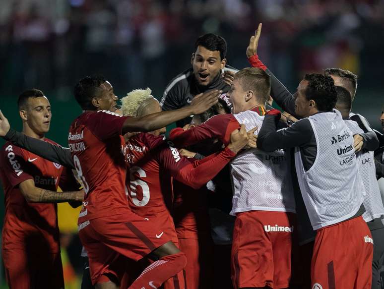 Nicolas Lopez comemora gol do Internacional