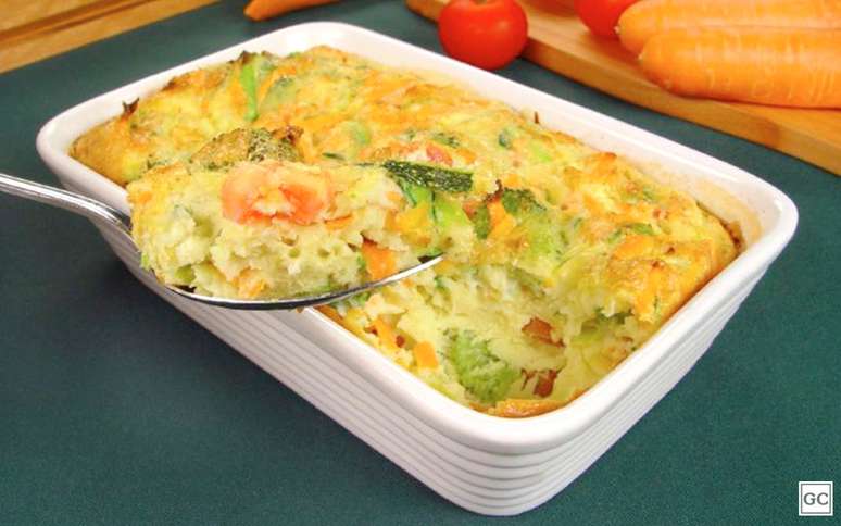 O omelete de forno com legumes é uma receita pra lá de saborosa! 