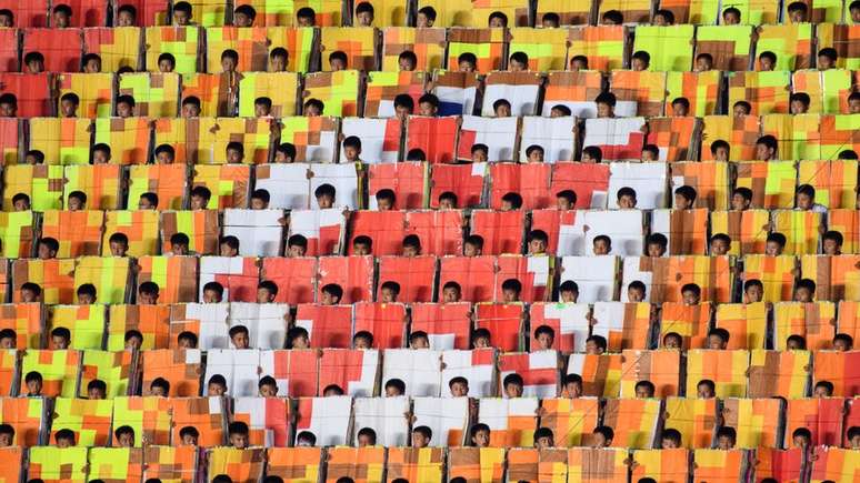 Performance dos Jogos de Massa em Pyongyang