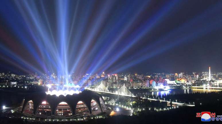 Estádio Primeiro de Maio recebeu iluminação especial para o festival