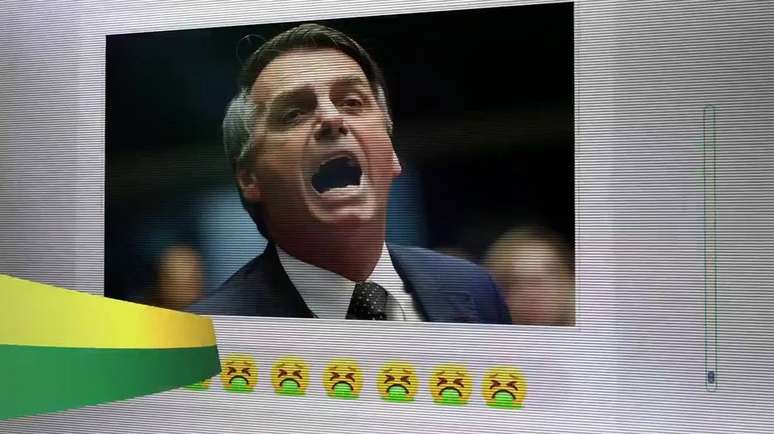 Jair Bolsonaro (PSL) aparece com emojis de vômito na campanha de Geraldo Alckmin (PSDB)